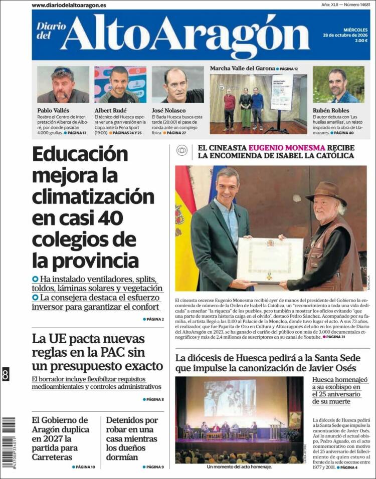 Portada de Diario del AltoAragón (Espa&ntilde;a)
