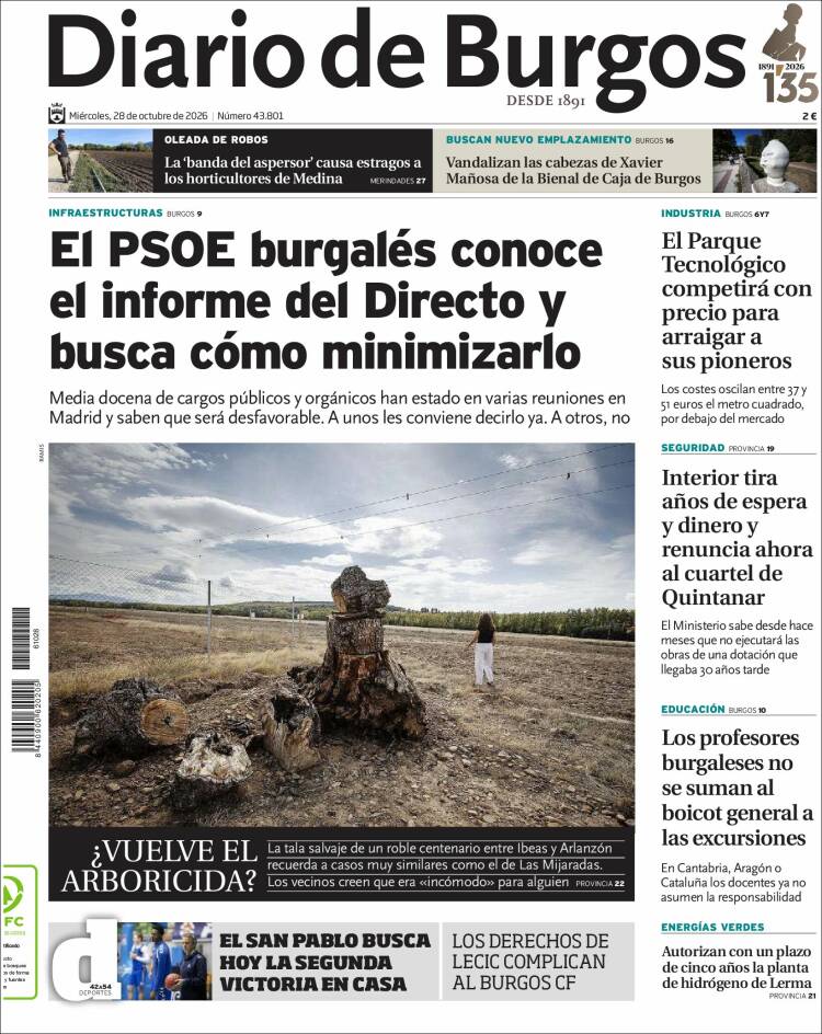 Portada de Diario de Burgos (Espa&ntilde;a)