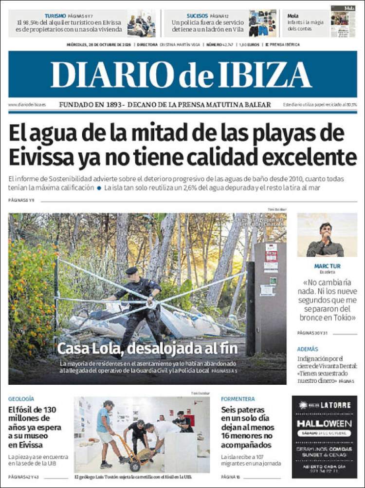 Portada de Diario de Ibiza (Espa&ntilde;a)