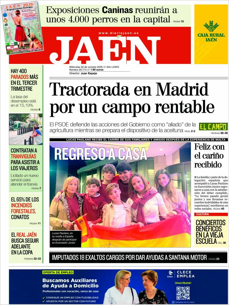 Portada de Diario Jaén (Spain)