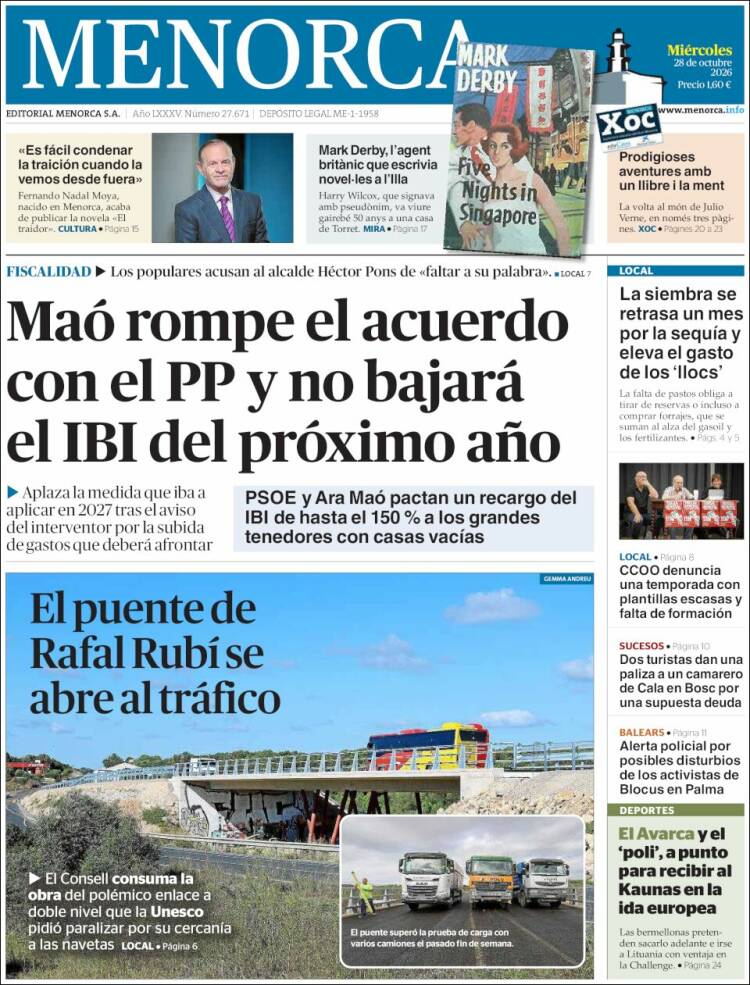 Portada de Menorca - Diario Insular (Espa&ntilde;a)