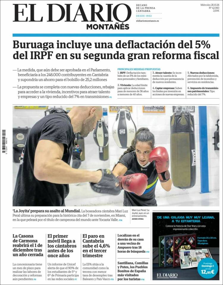 Portada de El Diario Montañés (Espa&ntilde;a)