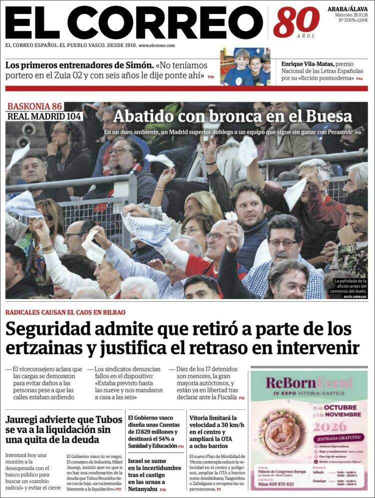 Portada de El Correo - Álava (Espa&ntilde;a)