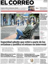 Portada de El Correo - Guipuzcoa (Espagne)