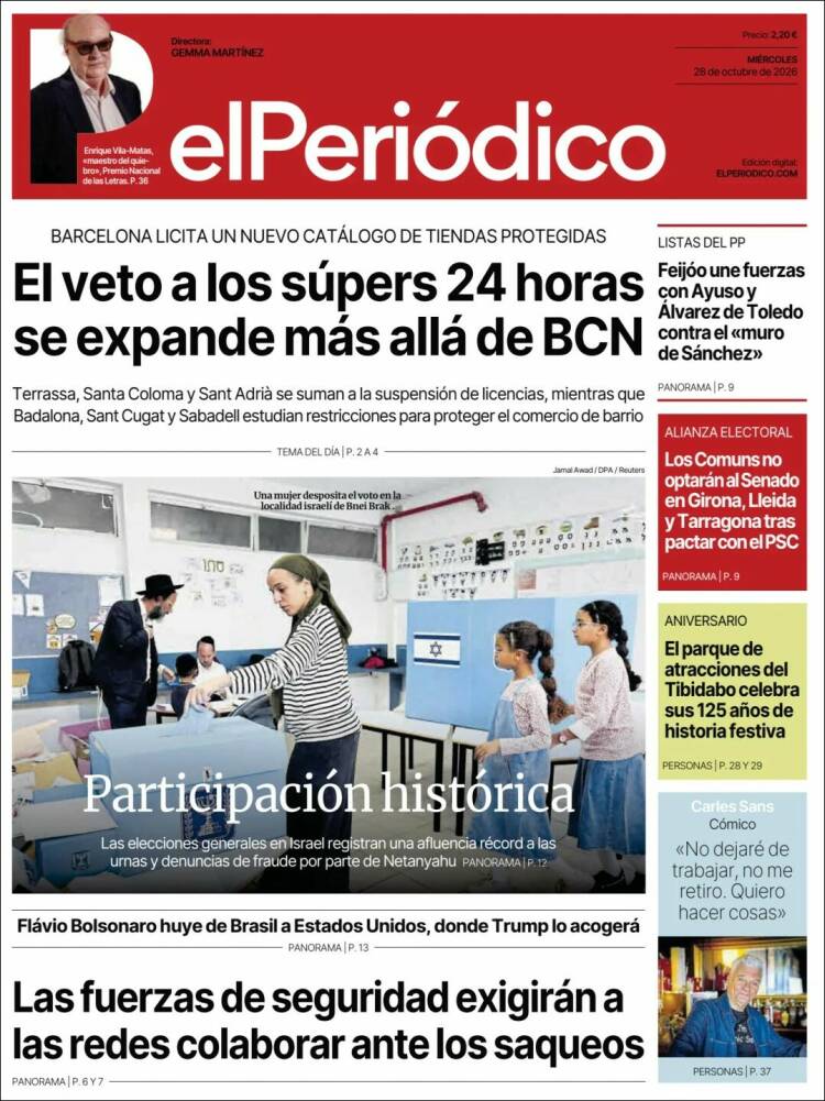 Portada de El Periódico (Spain)