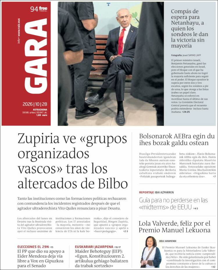 Portada de Gara (Espa&ntilde;a)