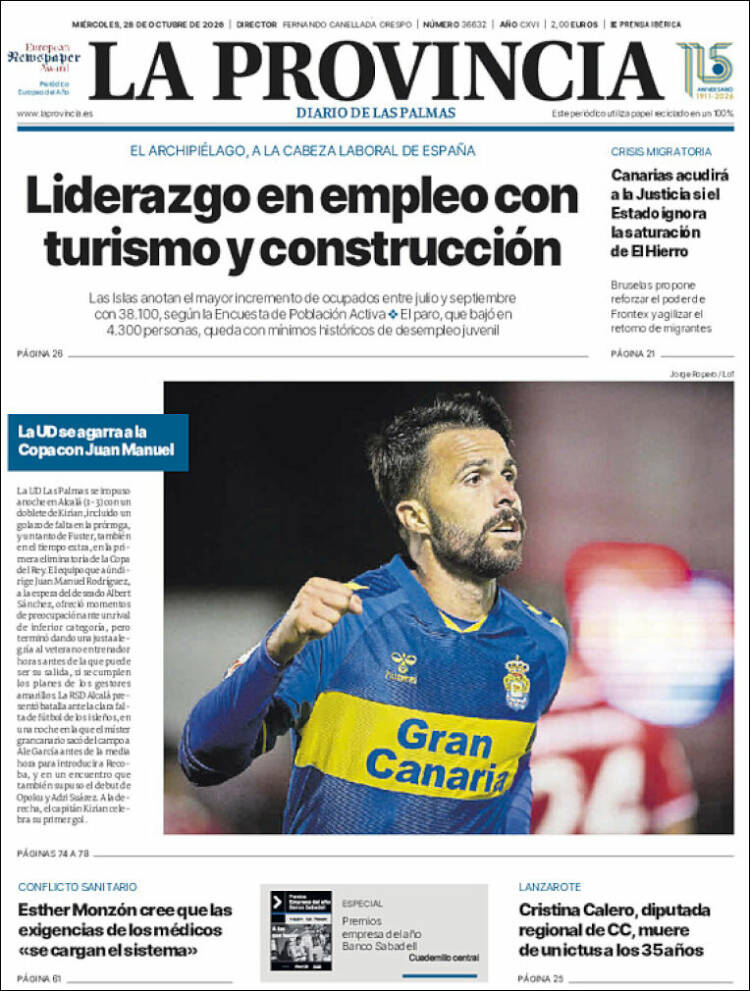 Portada de La Provincia (Espa&ntilde;a)