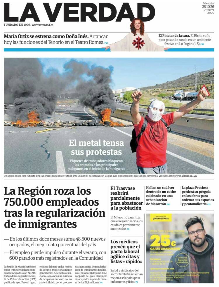 Portada de La Verdad de Murcia (Spain)