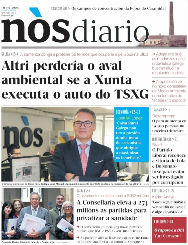 Portada de Nòs Diario (Espa&ntilde;a)