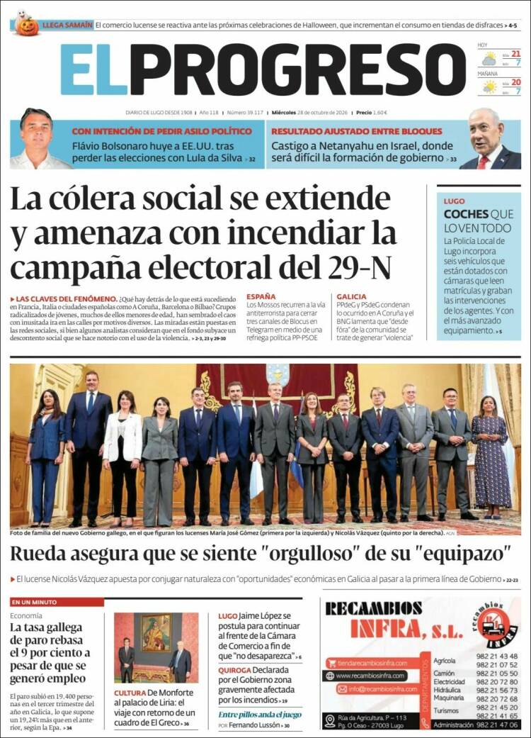 Portada de El Progreso (Espa&ntilde;a)