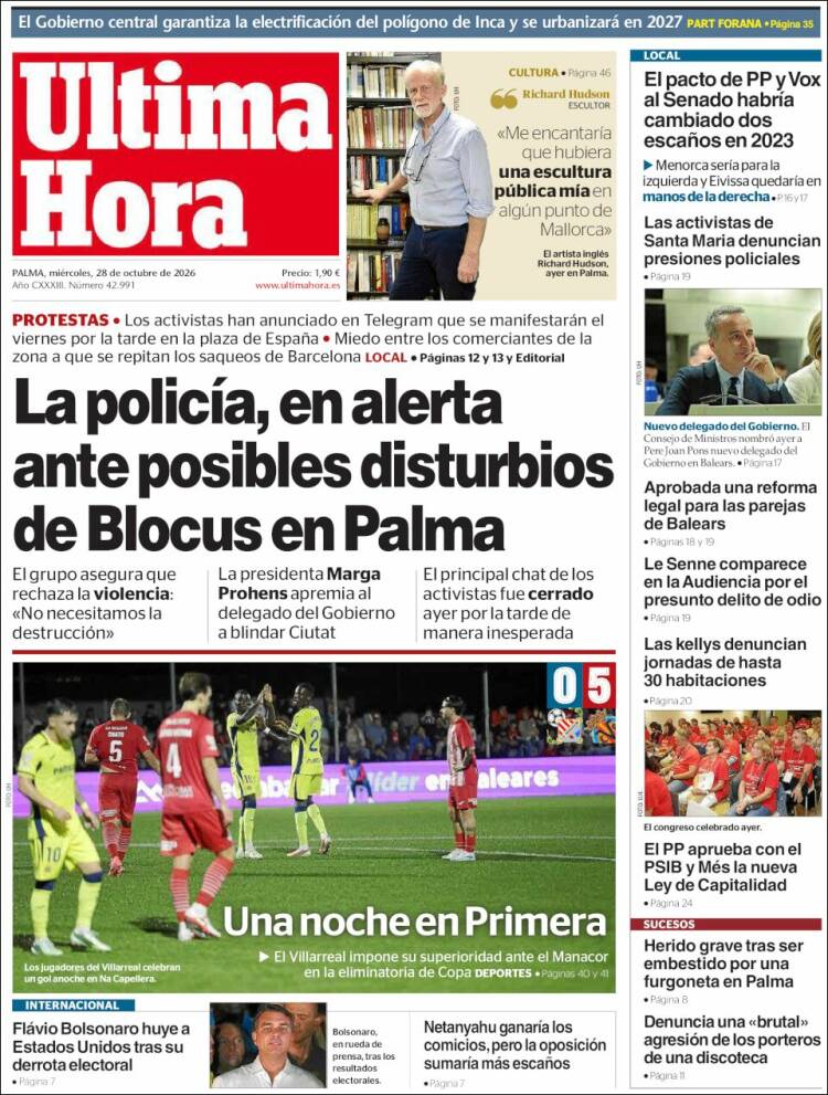 Portada de Última Hora (Espa&ntilde;a)
