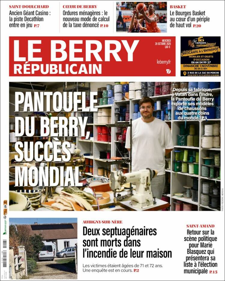 Portada de Berry Republicain (Francia)