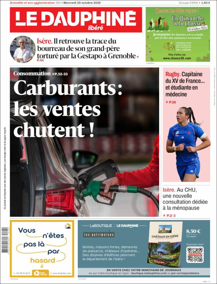 Portada de Le Dauphiné Libéré (France)