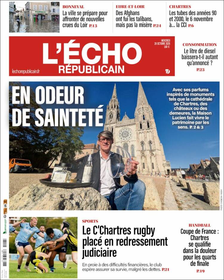 Portada de L'Echo Républicain (Francia)