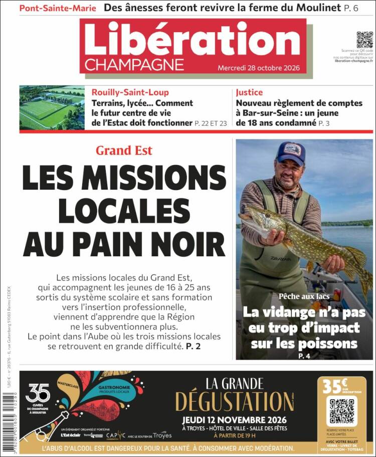 Portada de Libération Champagne (Francia)