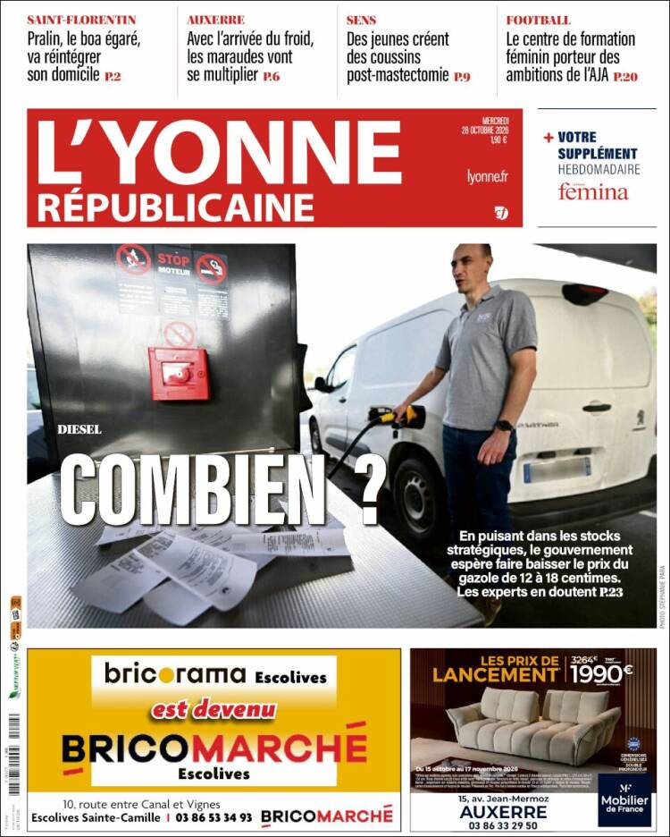 Portada de L'Yonne-Républicaine (France)