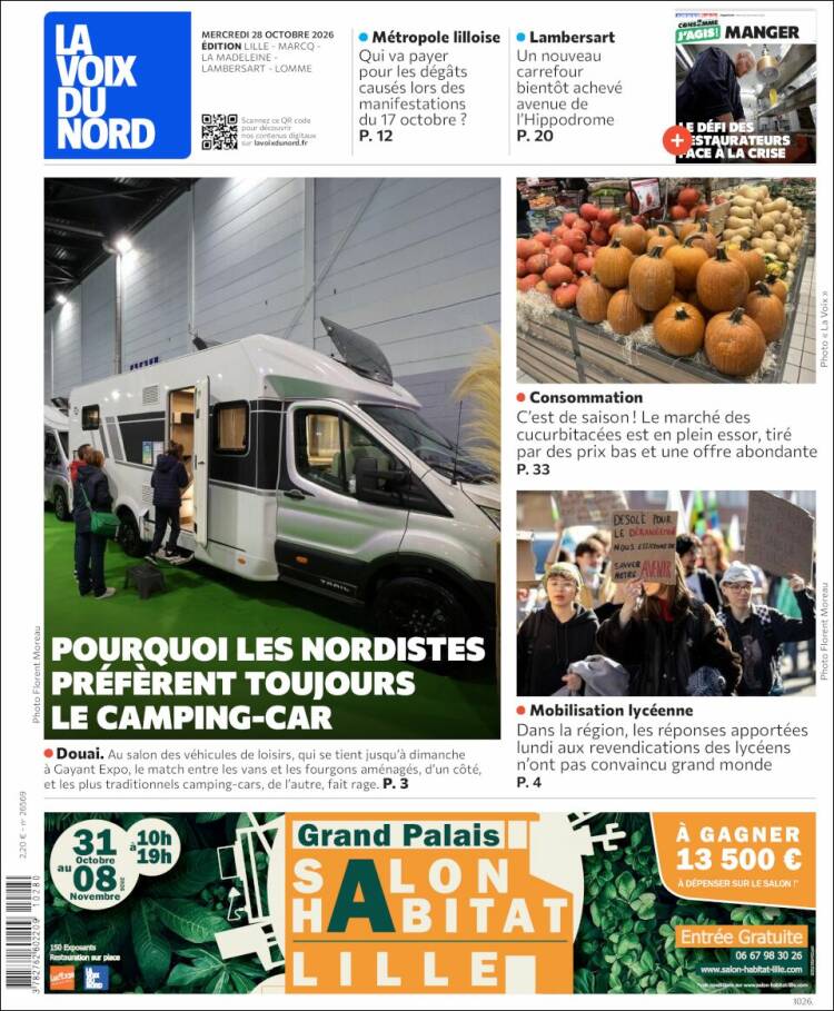 Portada de La Voix du Nord (France)