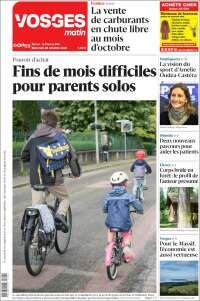 Portada de Vosges Matin (Francia)