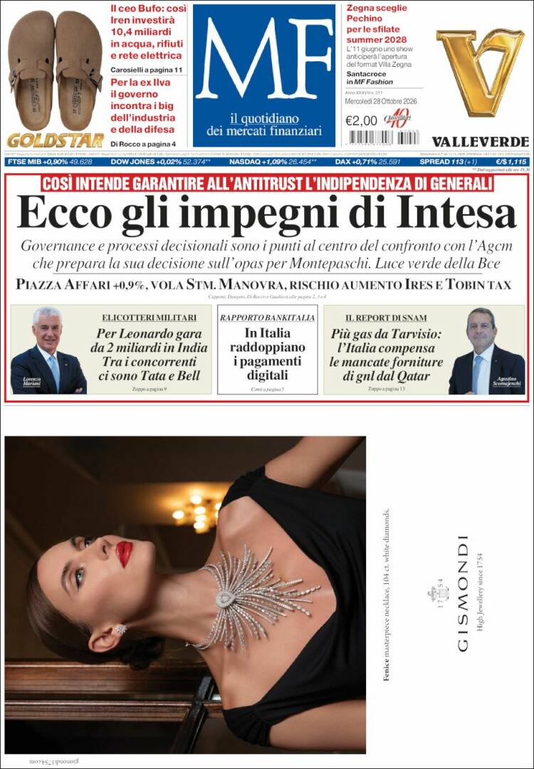 Portada de Milano Finanza (Italy)