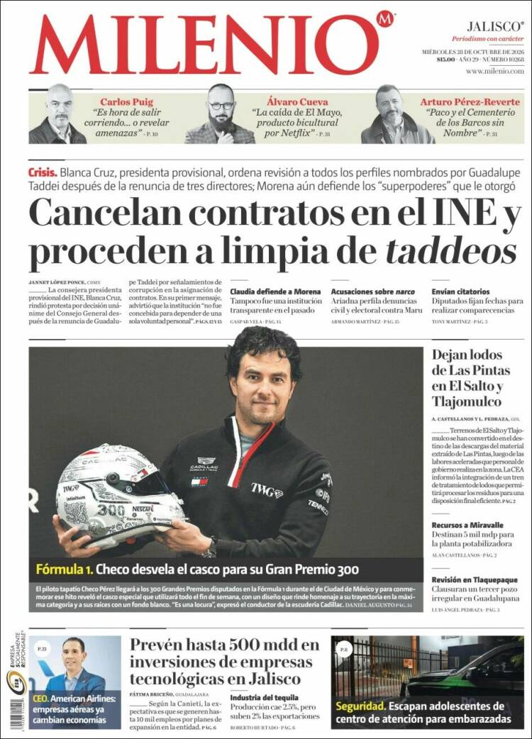 Portada de Milenio - Jalisco (M&eacute;xico)