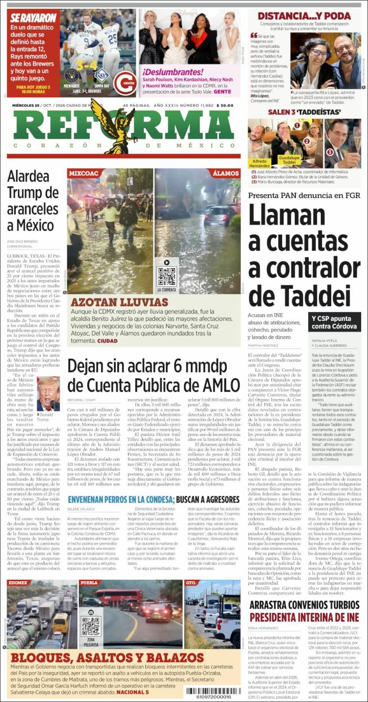 Portada de Reforma (Mexico)