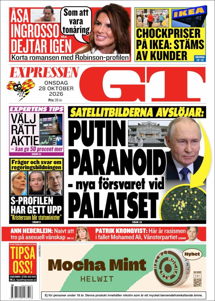 Portada de Göteborgstidningen (Sweden)