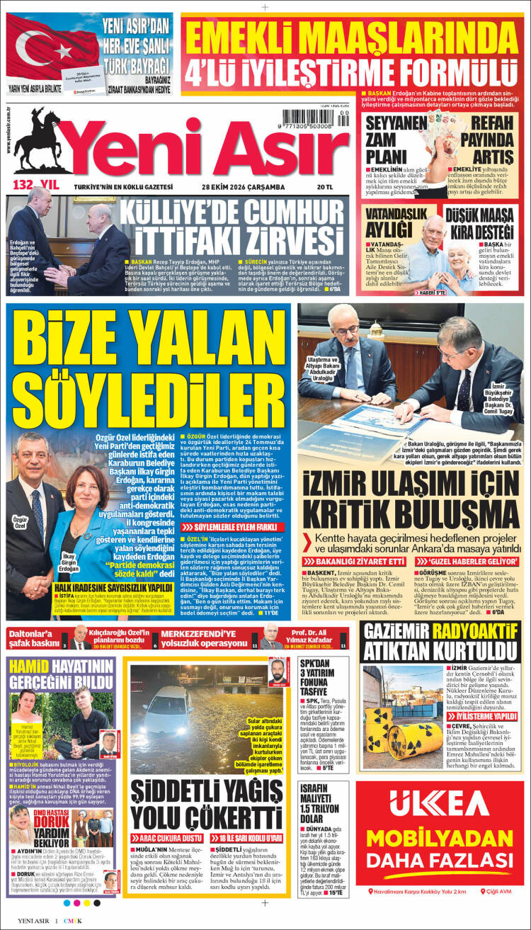 Portada de Yeni Asır (Turkey)