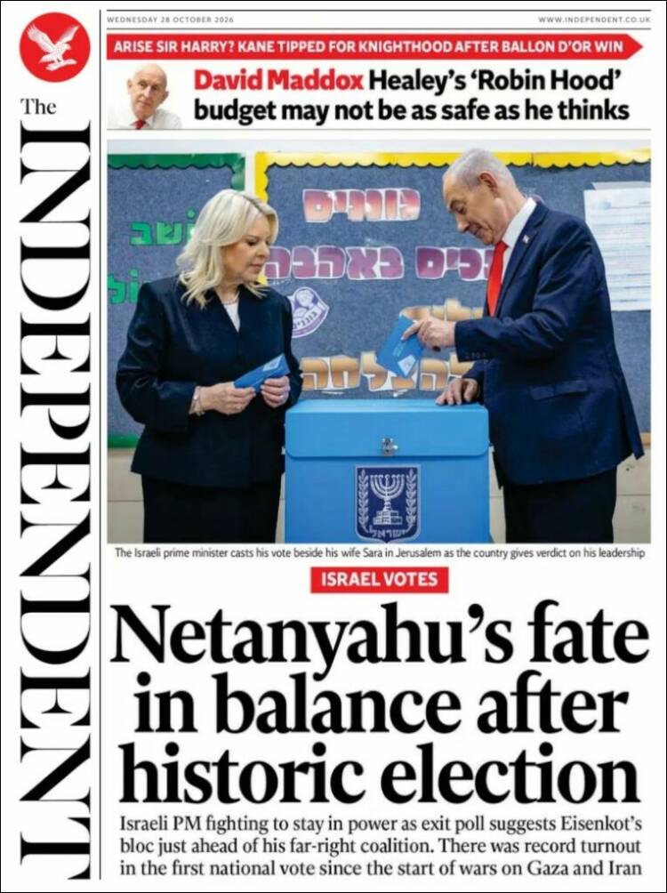Portada de The Independent (United Kingdom)