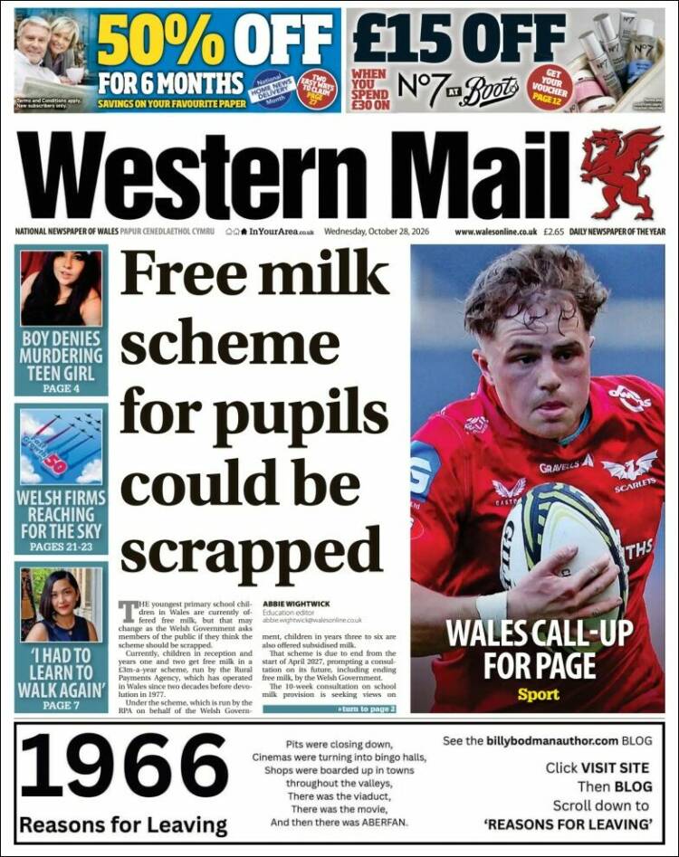 Portada de Western Mail (United Kingdom)