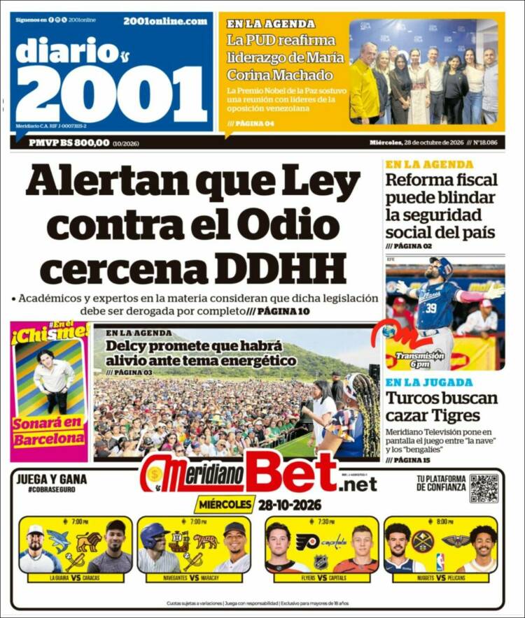 Portada de 2001 - Dosmiluno (Venezuela)