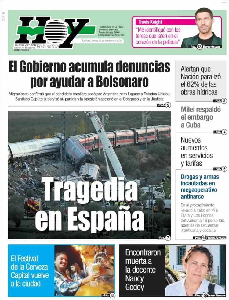 Portada de Diario Hoy (Argentina)