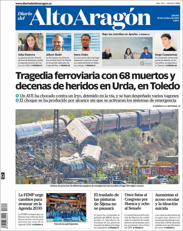 Portada de Diario del AltoAragón (Espa&ntilde;a)