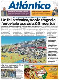 Portada de Atlántico Diario (Spain)