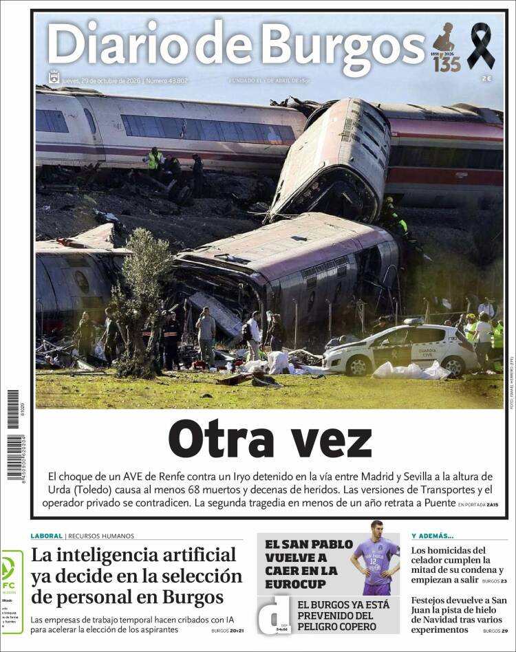Portada de Diario de Burgos (Espa&ntilde;a)
