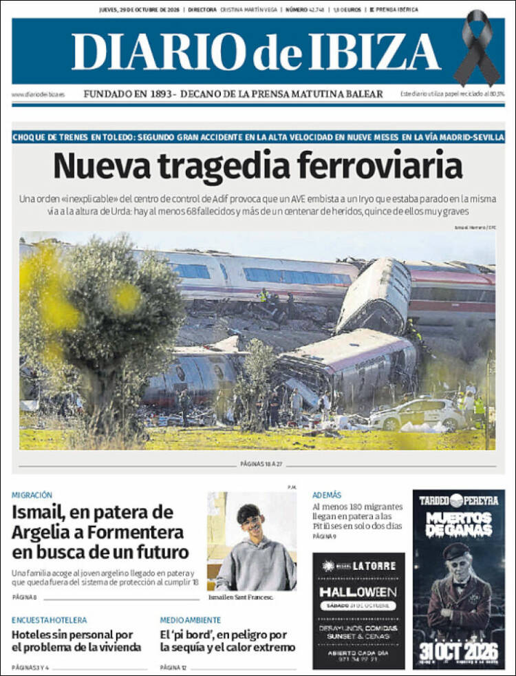 Portada de Diario de Ibiza (Espa&ntilde;a)