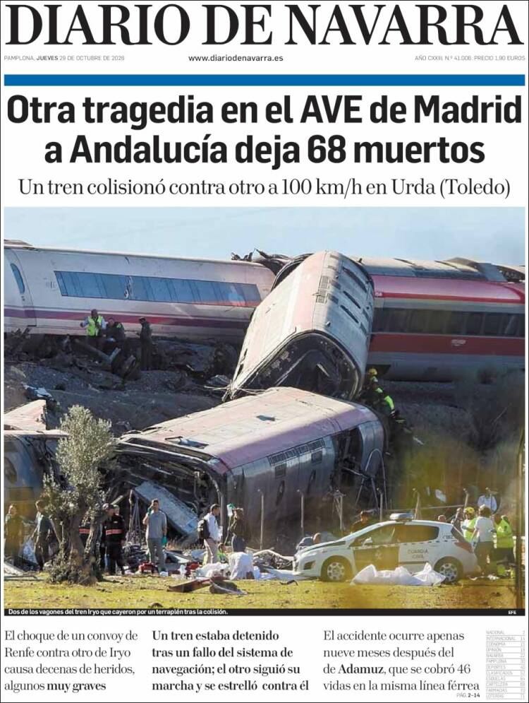 Portada de Diario de Navarra (Espa&ntilde;a)