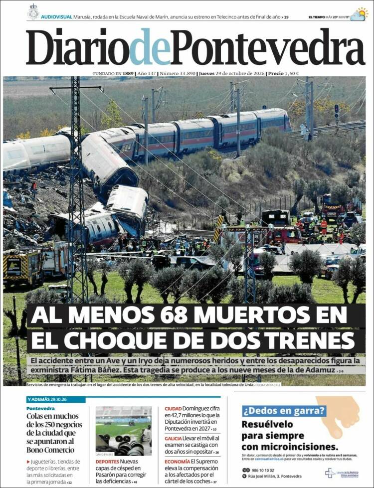 Portada de Diario de Pontevedra (Espa&ntilde;a)