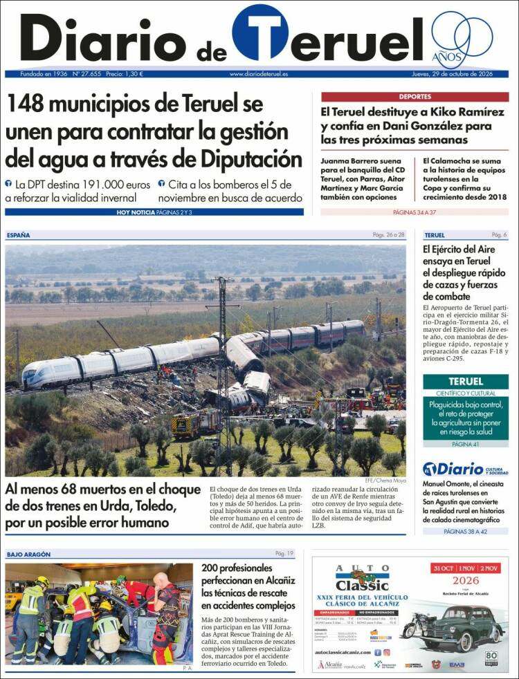 Portada de Diario de Teruel (Espa&ntilde;a)