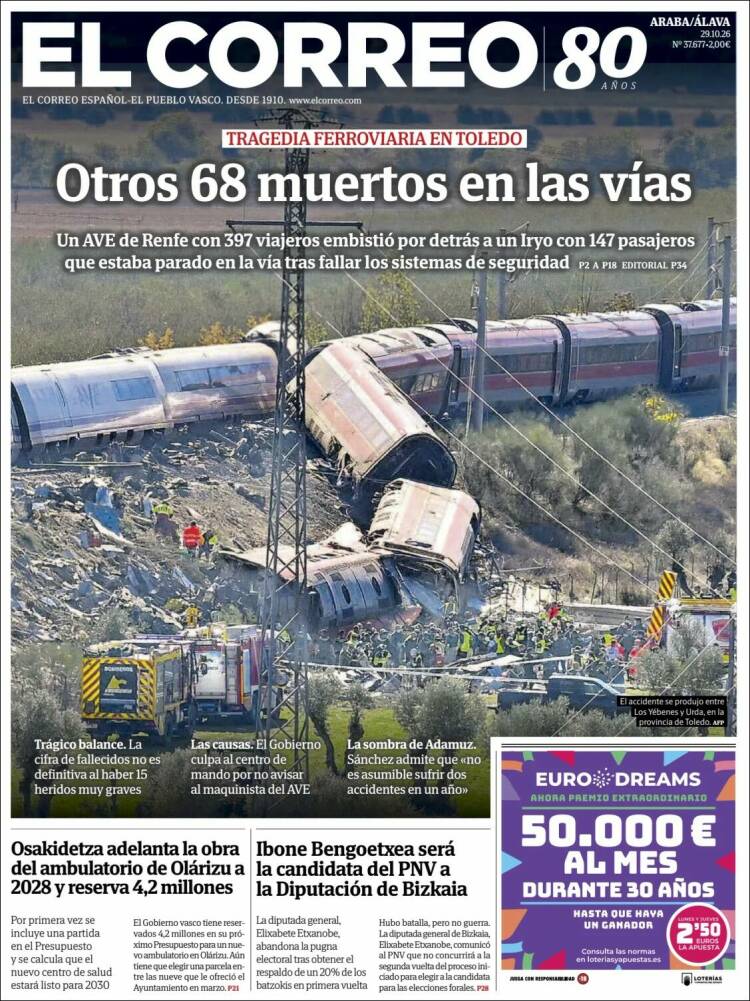 Portada de El Correo - Álava (Espa&ntilde;a)