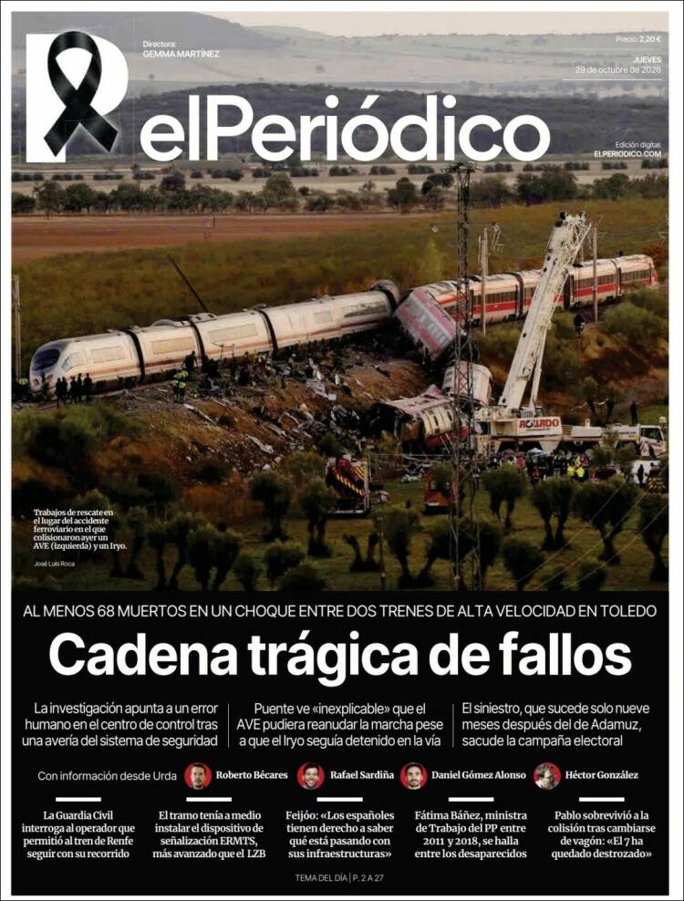 Portada de El Periódico (Espa&ntilde;a)