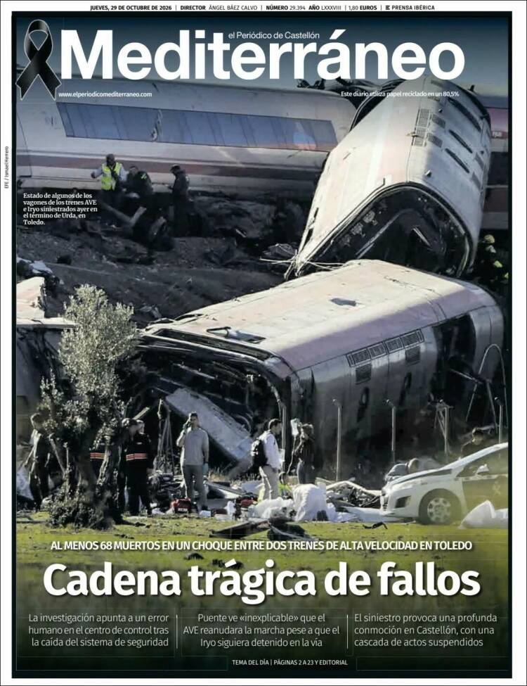 Portada de El Periódico Mediterraneo (Espa&ntilde;a)