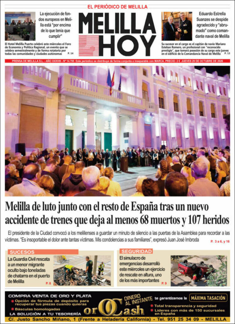Portada de Melilla Hoy (Spain)