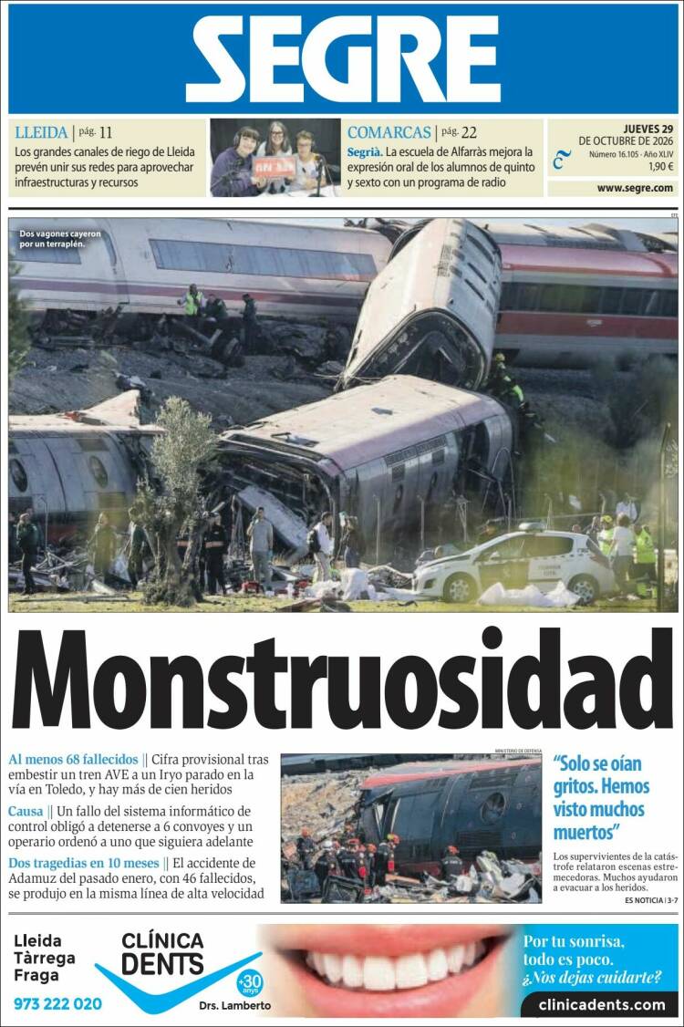 Portada de Segre  (Espa&ntilde;a)