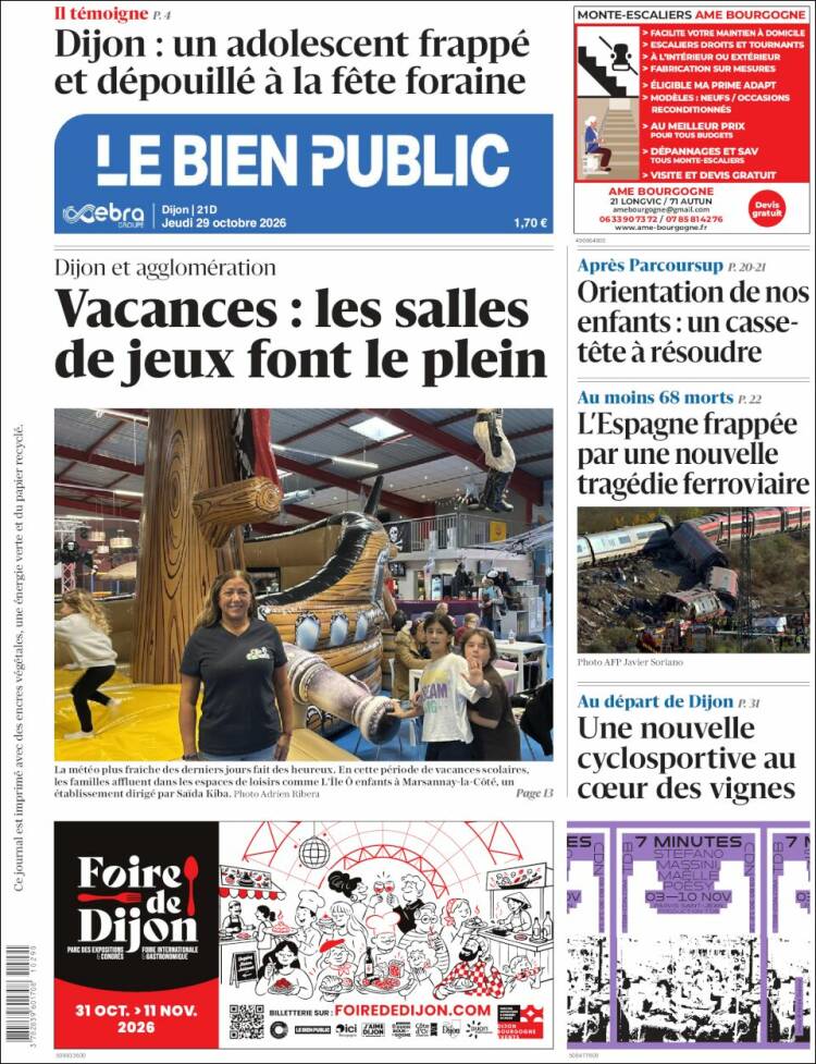 Portada de Le Bien Public (France)