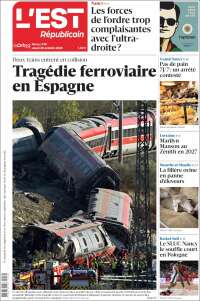 Portada de L'Est Republicain (Francia)