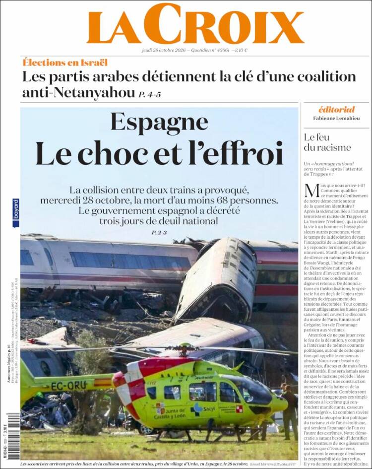 Portada de La Croix (Francia)