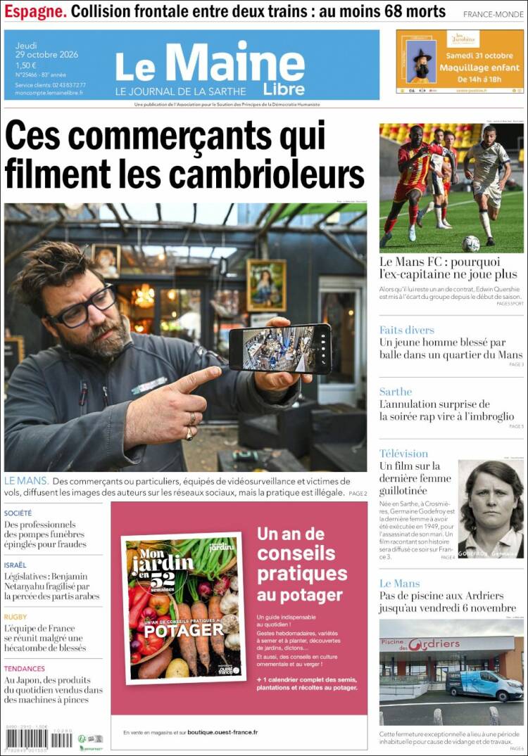 Portada de Le Maine Libre (Francia)