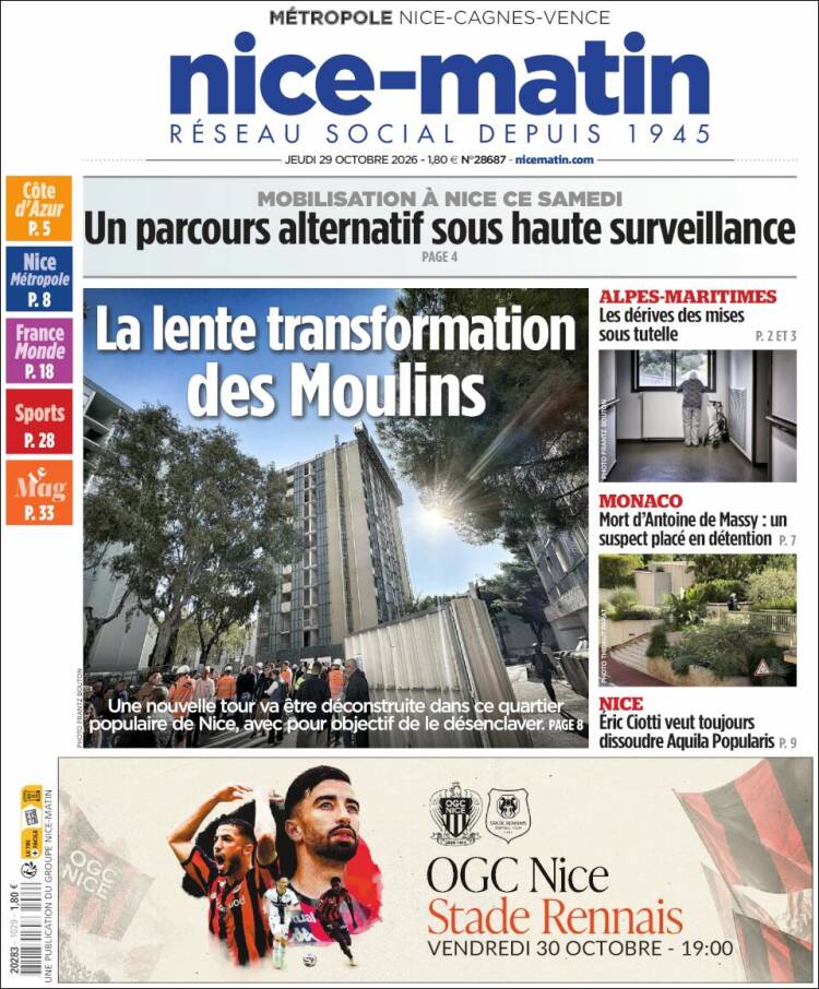 Portada de Nice-Matin (France)