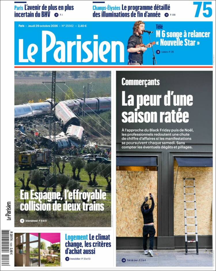 Portada de Le Parisien (Francia)
