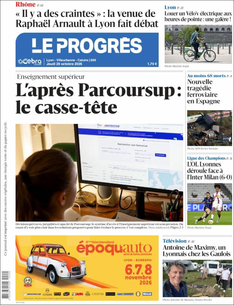 Portada de Progres de Fecamp (Francia)